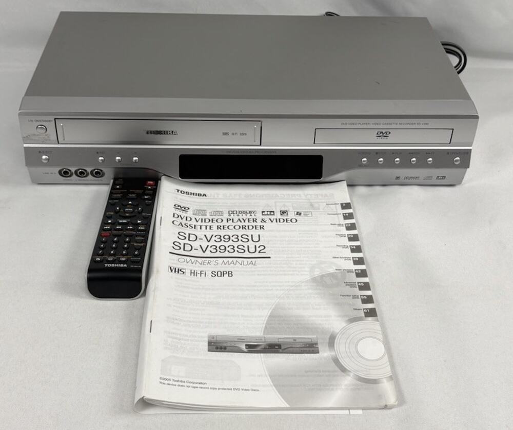 Toshiba VCR & DVD Combo Player Stereo Tested Sd-v393su2.